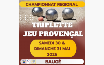 Championnat régional 30 &amp; 31 Mai 2026